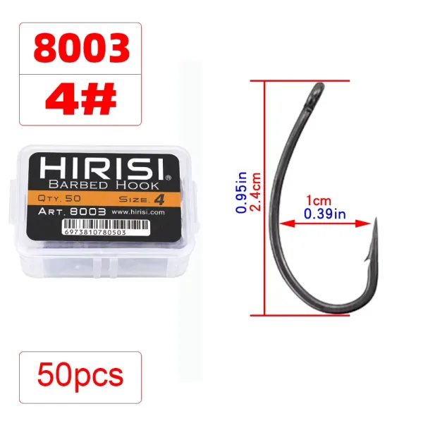 Curved Shank - haken Gr. 4 - Barbed 50 Stück für das Karpfenangeln
